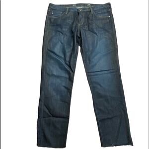 AG Adriana Goldschmeid “The Stilt” Women's Size 32 x 27" Raw Hem Cropped Jeans